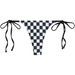 Black & White Checkered Brazilian Thong Bottom thumbnail