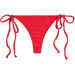 Red Ribbed Brazilian Thong Bottom thumbnail
