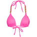 Neon Pink Triangle Bikini On a Chain Top  thumbnail