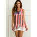 Lakeside Patriotic Mini Crochet Beach Cover Up Dress thumbnail