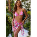 Watercolor Garden Sheer Chiffon Sarong Cover Up thumbnail