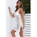 Lakeside White Mini Crochet Beach Cover Up Dress thumbnail