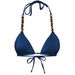 Navy Bikini On a Chain Triangle Top thumbnail