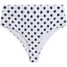 White Polka Dot High Waist Bikini Bottom thumbnail