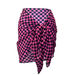 Hot Pink Checkers Sheer Chiffon Sarong Cover Up thumbnail