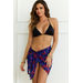 Fuchsia Lily Sheer Chiffon Sarong Cover Up thumbnail