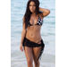 Cuba Libre Black Mini Crochet Sexy Sarong Beach Cover Up thumbnail