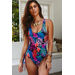 Kandy Black Tropical Side Lace Up One Piece Swimsuit thumbnail