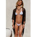 Ace of Diamonds Black Crochet Beach Cover Up thumbnail