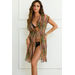 Sahara Zebra Open Mesh Cover Up w/ Drawstring Waist thumbnail