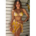 Yellow Cherry Blossom Sheer Chiffon Sarong Cover Up thumbnail