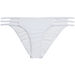 Solid White Triple Strap Classic Scrunch Bikini Bottoms thumbnail