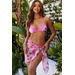 Watercolor Garden Sheer Chiffon Sarong Cover Up thumbnail