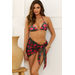 Jungle Rose Sheer Chiffon Sarong Cover Up thumbnail