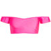 Neon Pink Off Shoulder Bikini Top thumbnail