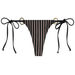 Black Sheer Obsession Brazilian Bottom w/ Gold Loop Accents thumbnail