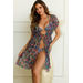 Monet Garden Open Mesh Cover Up w/ Drawstring Waist thumbnail