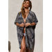 Snow Leopard Chiffon Kimono Cover Up thumbnail