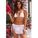 Martini White Short Mesh Wrap Sarong Bikini Cover Up thumbnail