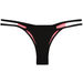 Solid Black Double Strap Micro Scrunch Bikini Bottoms thumbnail