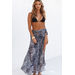 Boulevardier Grey Leopard Mesh Wrap Sarong Bikini Cover Up thumbnail