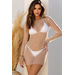 Embellished Ivory Long Sleeve Mesh Cover Up thumbnail