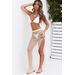 Embellished Nude Mesh Maxi Skirt Cover Up thumbnail