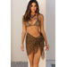 Chevron Chic Sheer Chiffon Sarong Cover Up thumbnail