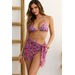 Flower Bliss Sheer Chiffon Sarong Cover Up thumbnail