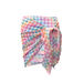 Pastel Rainbow Gingham Sheer Chiffon Sarong Cover Up thumbnail