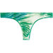 Blue Green Tie Dye Shimmer Banded Brazilian Thong Bottom thumbnail