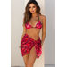 Berry Crush Camo Sheer Chiffon Sarong Cover Up thumbnail