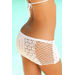 Tequila Sunset White Mini Crochet Beach Skirt Cover Up thumbnail