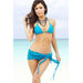 Cuba Libre Turquoise Mini Crochet Sexy Sarong Beach Cover Up thumbnail