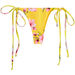 Yellow Cherry Blossom Print G-String Thong Bikini Bottoms thumbnail