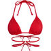 Red Strappy Triangle Bikini Top thumbnail
