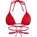 Red Strappy Triangle Bikini Top thumbnail