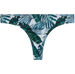 Tropical Palm Print Sexy Banded Brazilian Thong Bikini Bottoms thumbnail