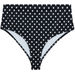 Black Polka Dot High Waist Bikini Bottom thumbnail