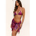 Wild Berry Leopard Sheer Chiffon Sarong Cover Up thumbnail
