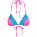 Neon Pink & Blue Edge Lace Triangle Top thumbnail