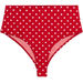 Red Polka Dot High Waist Bikini Bottom thumbnail