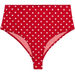 Red Polka Dot High Waist Bikini Bottom thumbnail