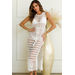 Playa Dreams White Maxi Lace and Tassel Dress Cover Up thumbnail