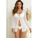 Bali Bliss White Long Sleeve Knit Pullover Cover Up thumbnail