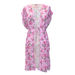 Pink Blossom Open Mesh Cover Up w/ Drawstring Waist thumbnail
