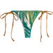 Blue Green Tie Dye Shimmer Brazilian Thong Bottom thumbnail