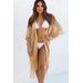 De Sousa Gold Fringed Beach Cover Up thumbnail