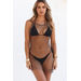 Black Mesh Fishnet Stretch Rhinestone Cover Up thumbnail
